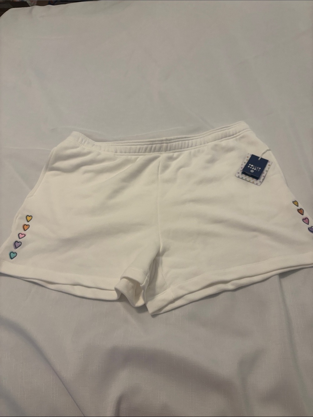 Roller Rabbit x Target White Disco Hearts Shorts SZ XXL sweat-shorts casual NWT